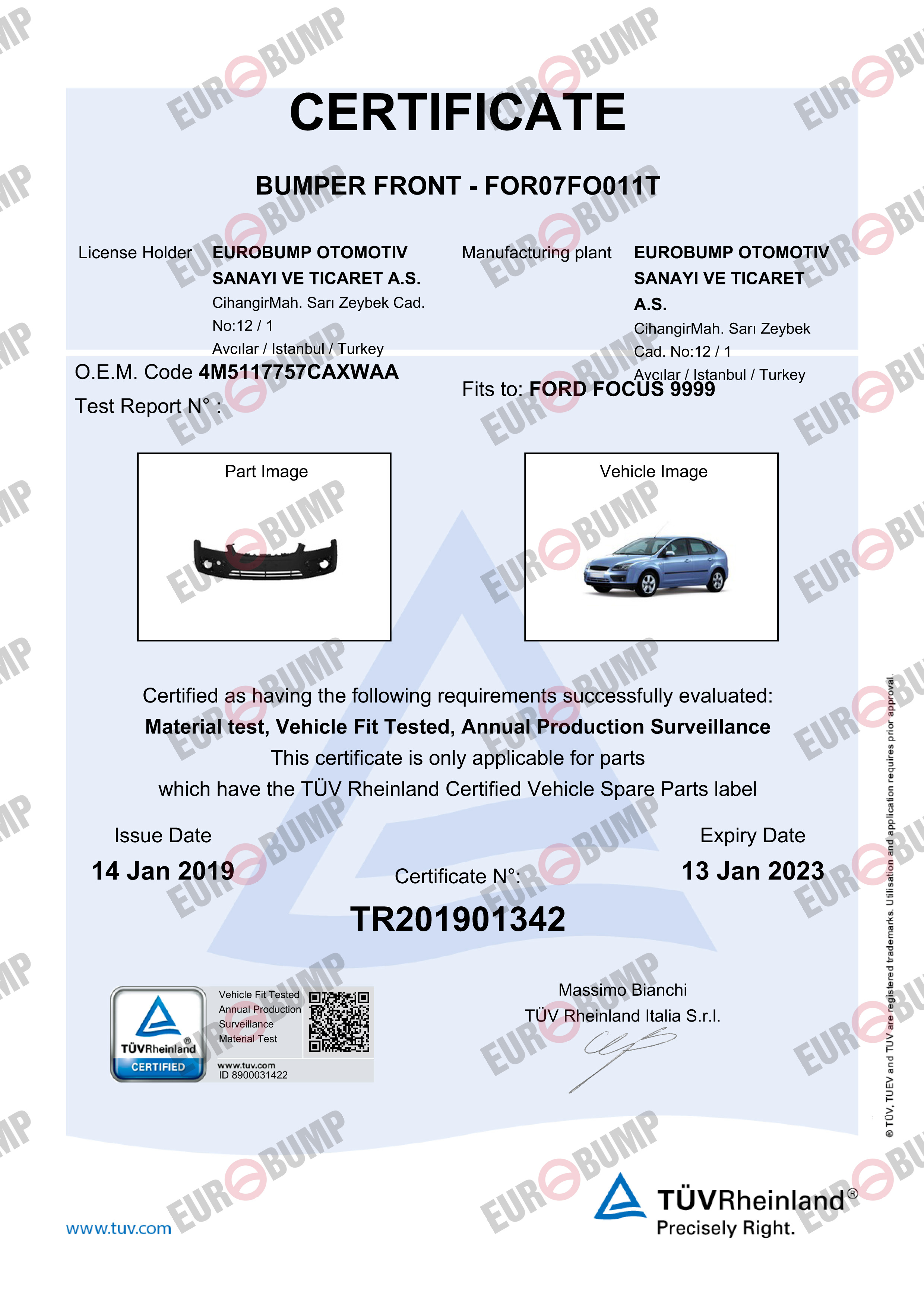 FR.BUMPER/TÜV prices